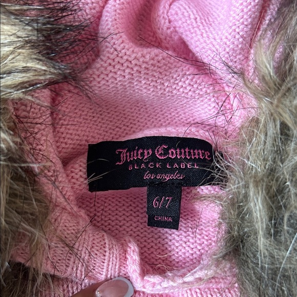 ✨ Justice courture hooded Poncho – Size 6/7 ✨ - Picture 3 of 4